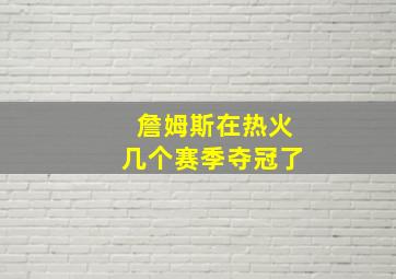 詹姆斯在热火几个赛季夺冠了