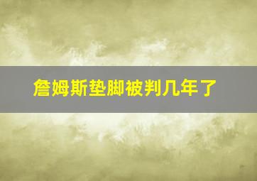 詹姆斯垫脚被判几年了