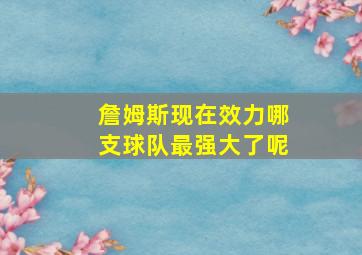 詹姆斯现在效力哪支球队最强大了呢