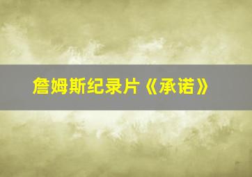 詹姆斯纪录片《承诺》