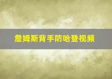 詹姆斯背手防哈登视频