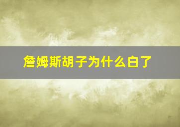 詹姆斯胡子为什么白了