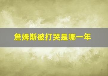 詹姆斯被打哭是哪一年