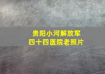 贵阳小河解放军四十四医院老照片