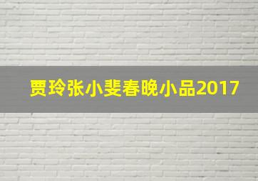 贾玲张小斐春晚小品2017