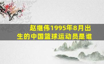 赵继伟1995年8月出生的中国篮球运动员是谁