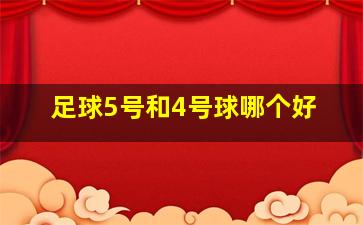 足球5号和4号球哪个好