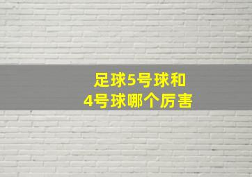 足球5号球和4号球哪个厉害