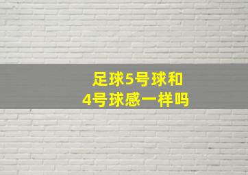 足球5号球和4号球感一样吗