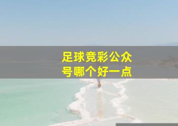 足球竞彩公众号哪个好一点