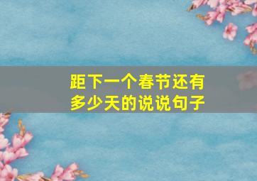 距下一个春节还有多少天的说说句子