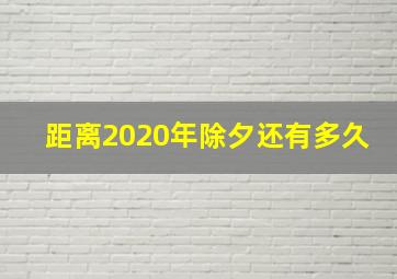 距离2020年除夕还有多久