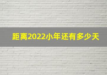 距离2022小年还有多少天