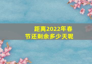 距离2022年春节还剩余多少天呢