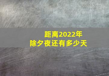 距离2022年除夕夜还有多少天