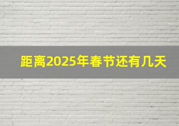 距离2025年春节还有几天