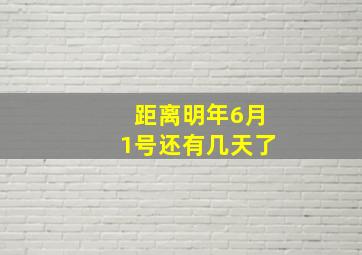 距离明年6月1号还有几天了