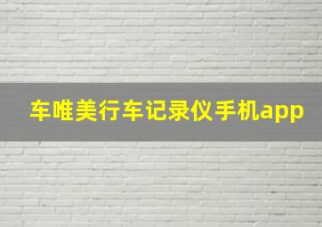 车唯美行车记录仪手机app