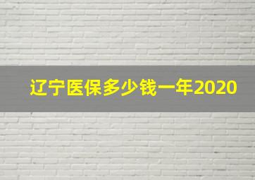 辽宁医保多少钱一年2020