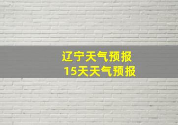 辽宁天气预报15天天气预报