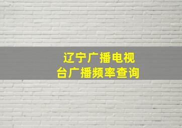 辽宁广播电视台广播频率查询