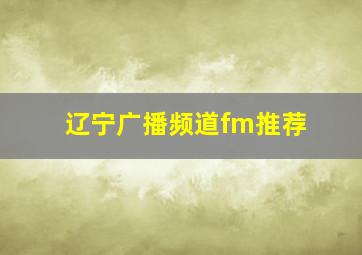 辽宁广播频道fm推荐