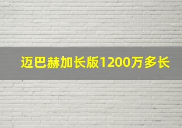 迈巴赫加长版1200万多长