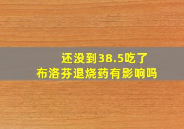 还没到38.5吃了布洛芬退烧药有影响吗