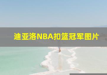 迪亚洛NBA扣篮冠军图片