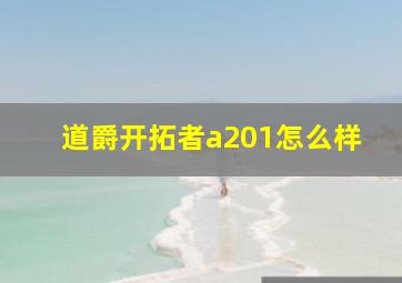 道爵开拓者a201怎么样