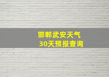 邯郸武安天气30天预报查询