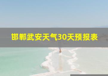 邯郸武安天气30天预报表