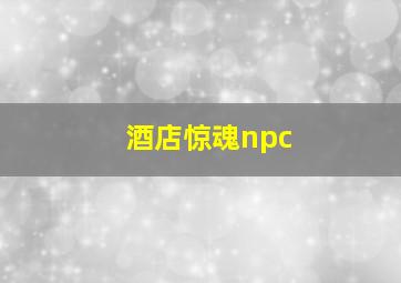 酒店惊魂npc