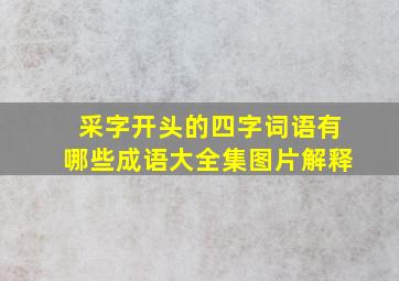 采字开头的四字词语有哪些成语大全集图片解释