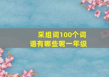 采组词100个词语有哪些呢一年级