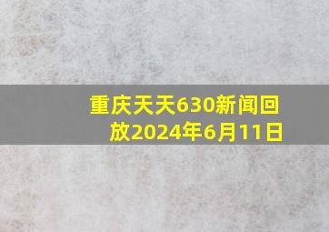 重庆天天630新闻回放2024年6月11日