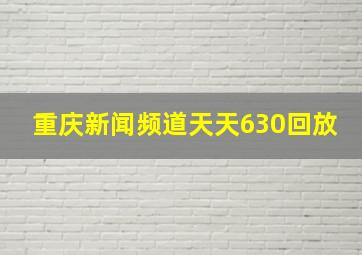 重庆新闻频道天天630回放