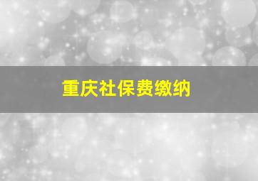 重庆社保费缴纳