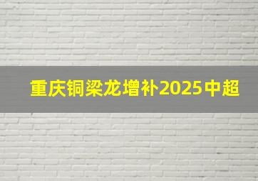 重庆铜梁龙增补2025中超