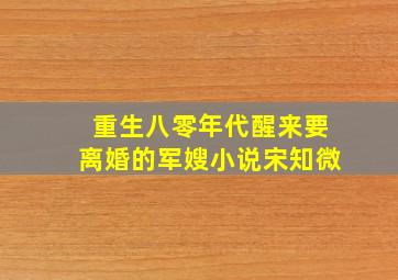 重生八零年代醒来要离婚的军嫂小说宋知微