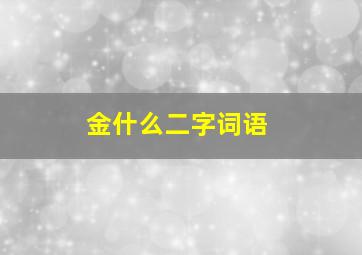 金什么二字词语