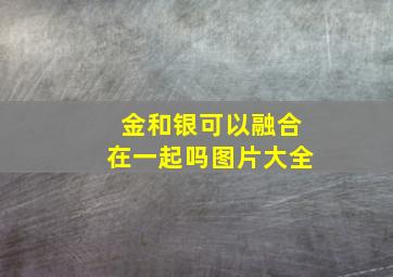 金和银可以融合在一起吗图片大全