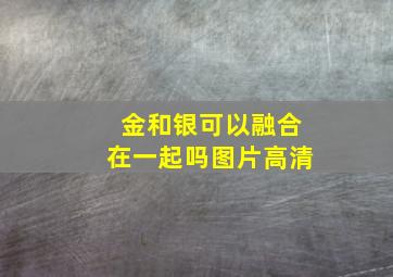 金和银可以融合在一起吗图片高清