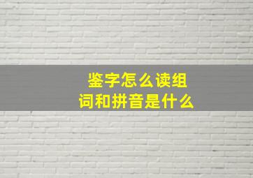 鉴字怎么读组词和拼音是什么