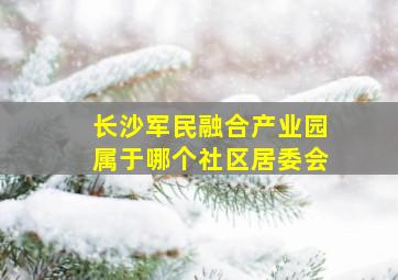 长沙军民融合产业园属于哪个社区居委会