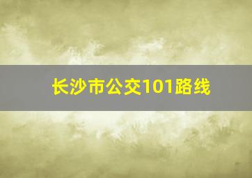 长沙市公交101路线