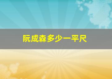 阮成森多少一平尺