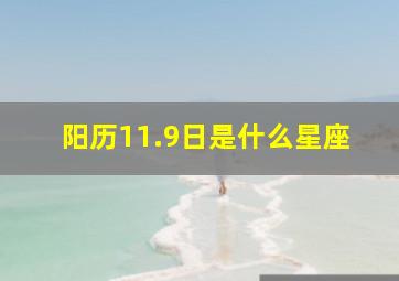 阳历11.9日是什么星座