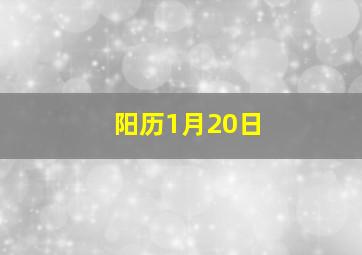 阳历1月20日