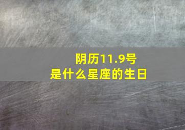 阴历11.9号是什么星座的生日